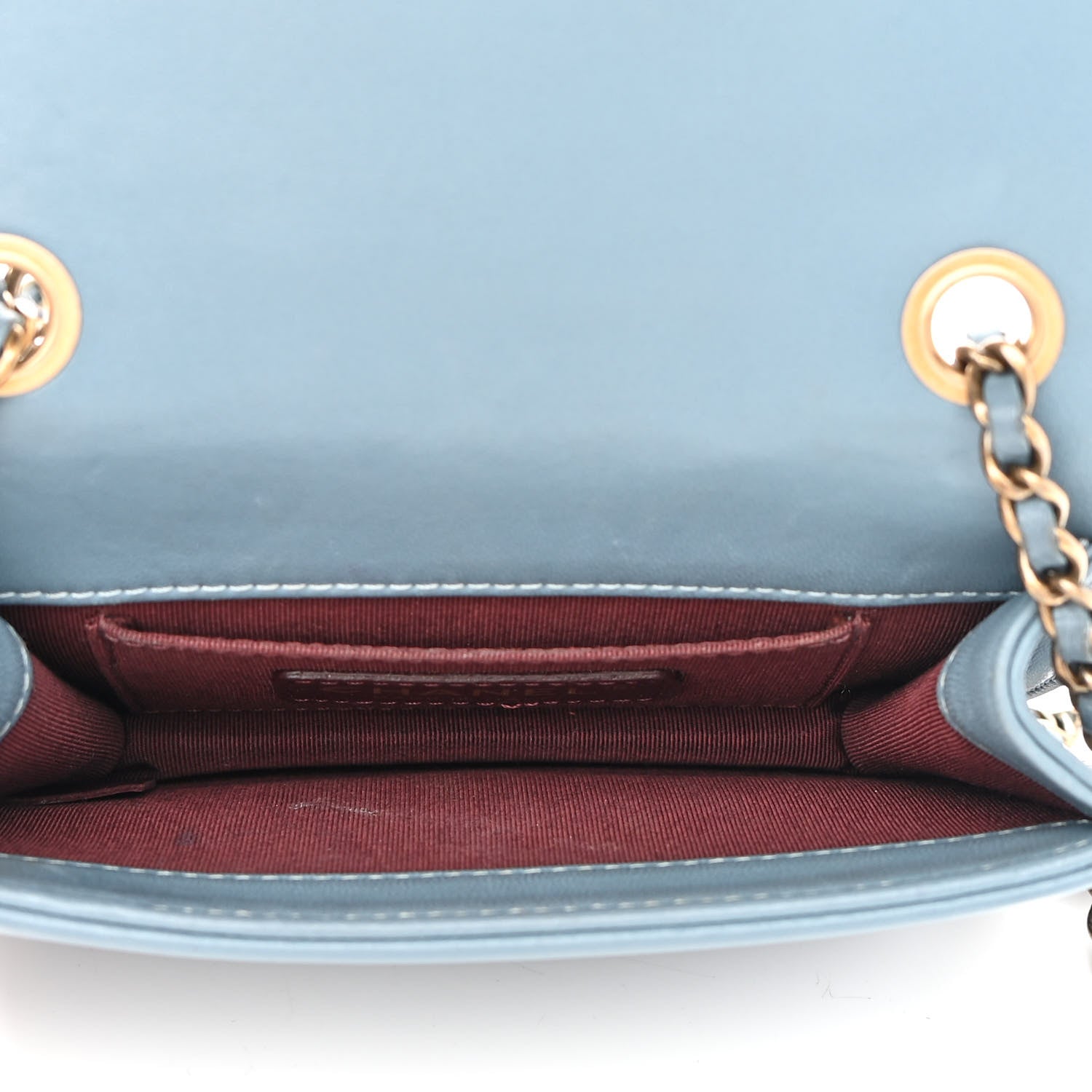 Chanel Lambskin Quilted Studded Boy Brick Flap Light Blue 5 of 14