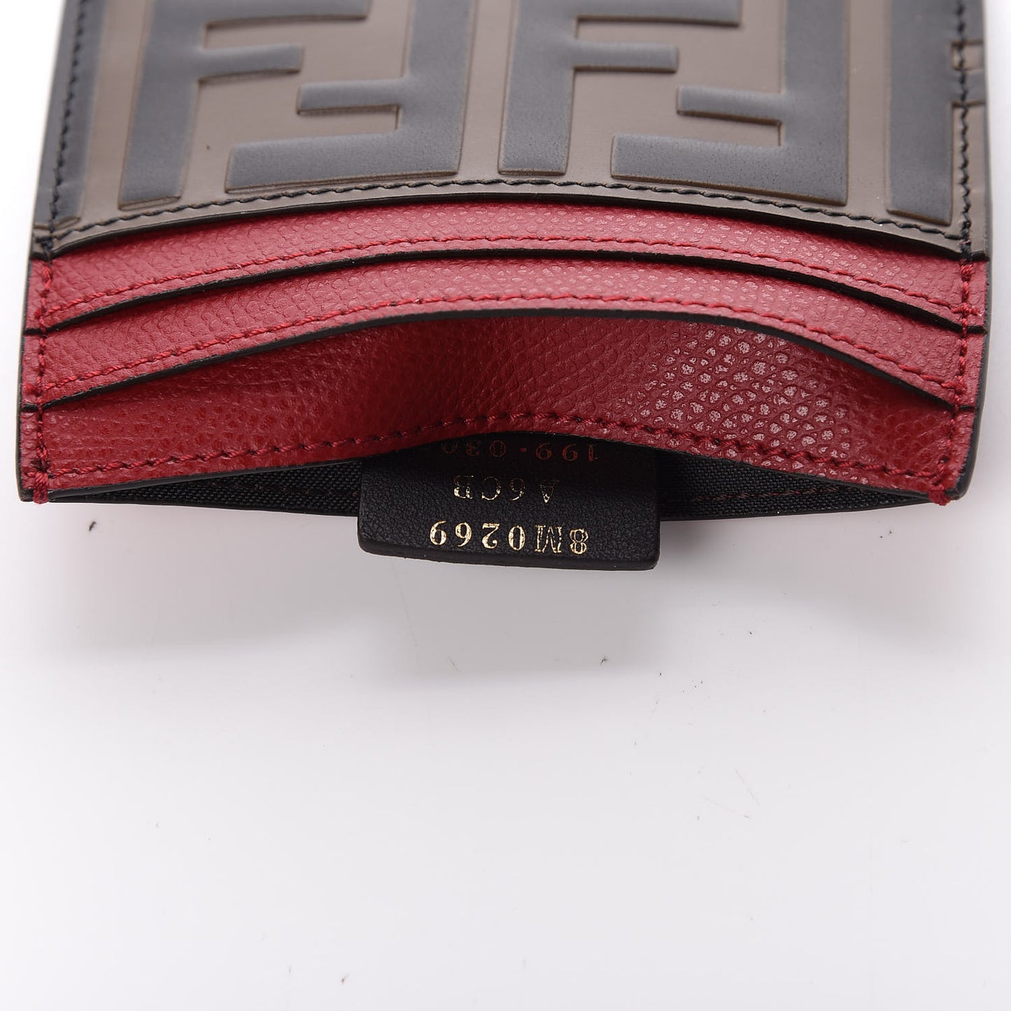 Vitello Cruise Bi-Color FF 1974 Embossed Card Holder Maya Black Fragola