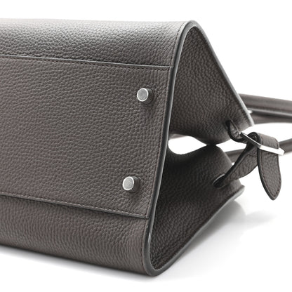The Row Matte Grained Calfskin Margaux Shoulder 12 Deep Brown 9 of 10