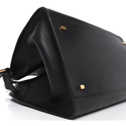 The Row Polished Saddle Calfskin Soft Margaux 15 Black 7 of 8