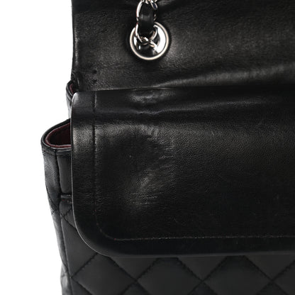 Chanel Lambskin Quilted Medium Double Flap Black 12 of 13