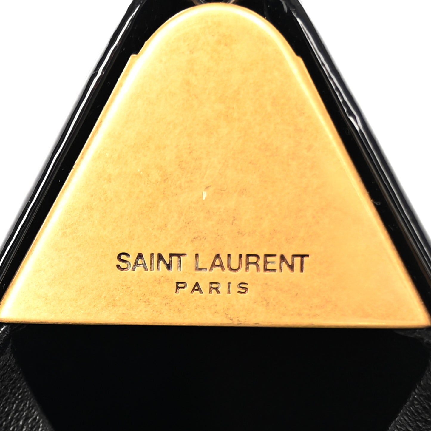 Patent Pyramid Clutch Black