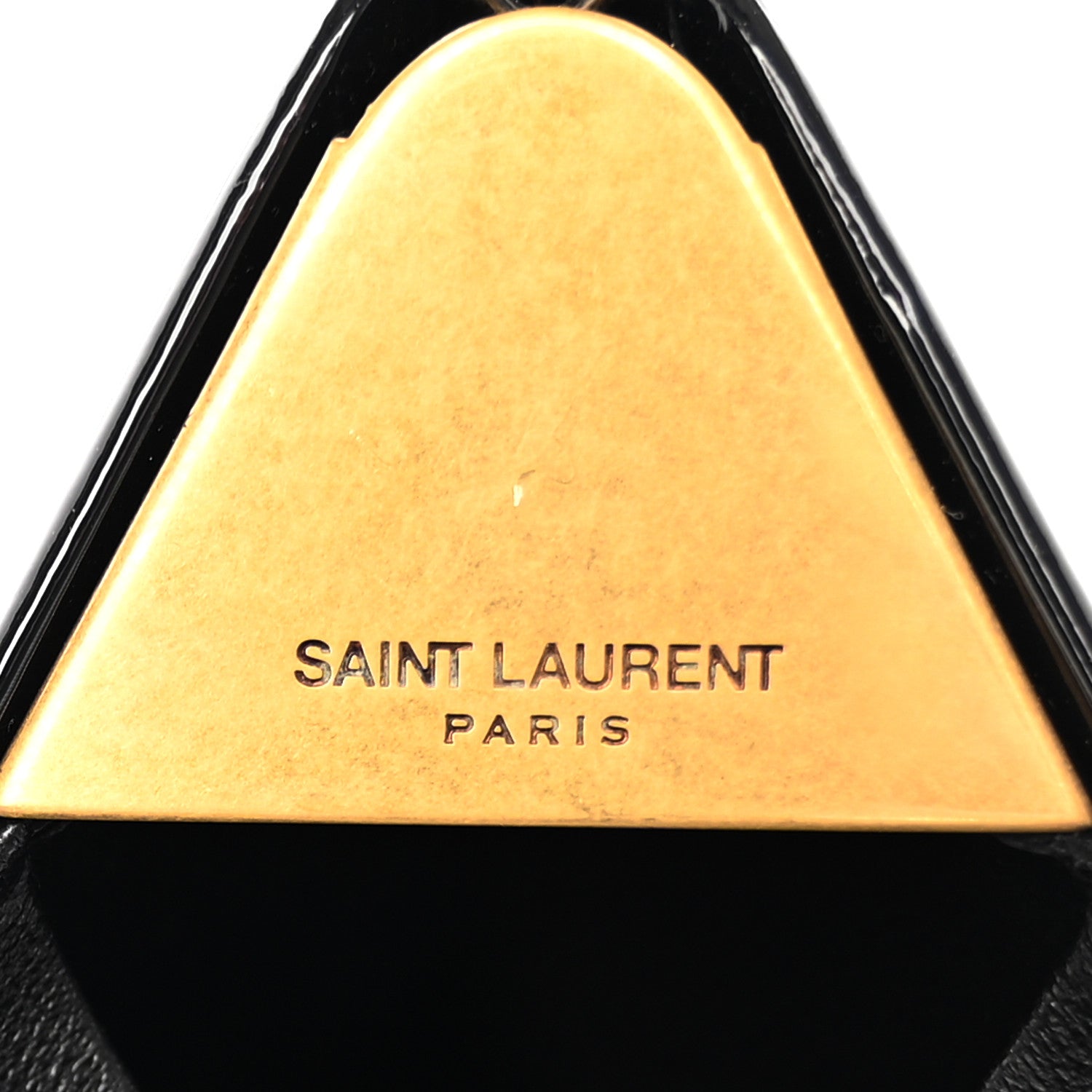 Saint Laurent Patent Pyramid Clutch Black 8 of 11