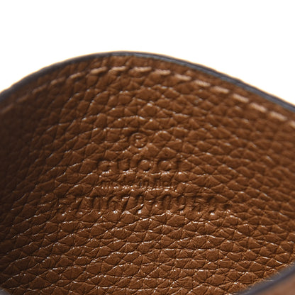 Gucci Grainy Calfskin Zumi Card Holder Friky Taupe 6 of 6