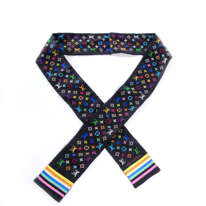 Louis Vuitton Silk Monogram Multicolor Bandeau Black 1 of 6