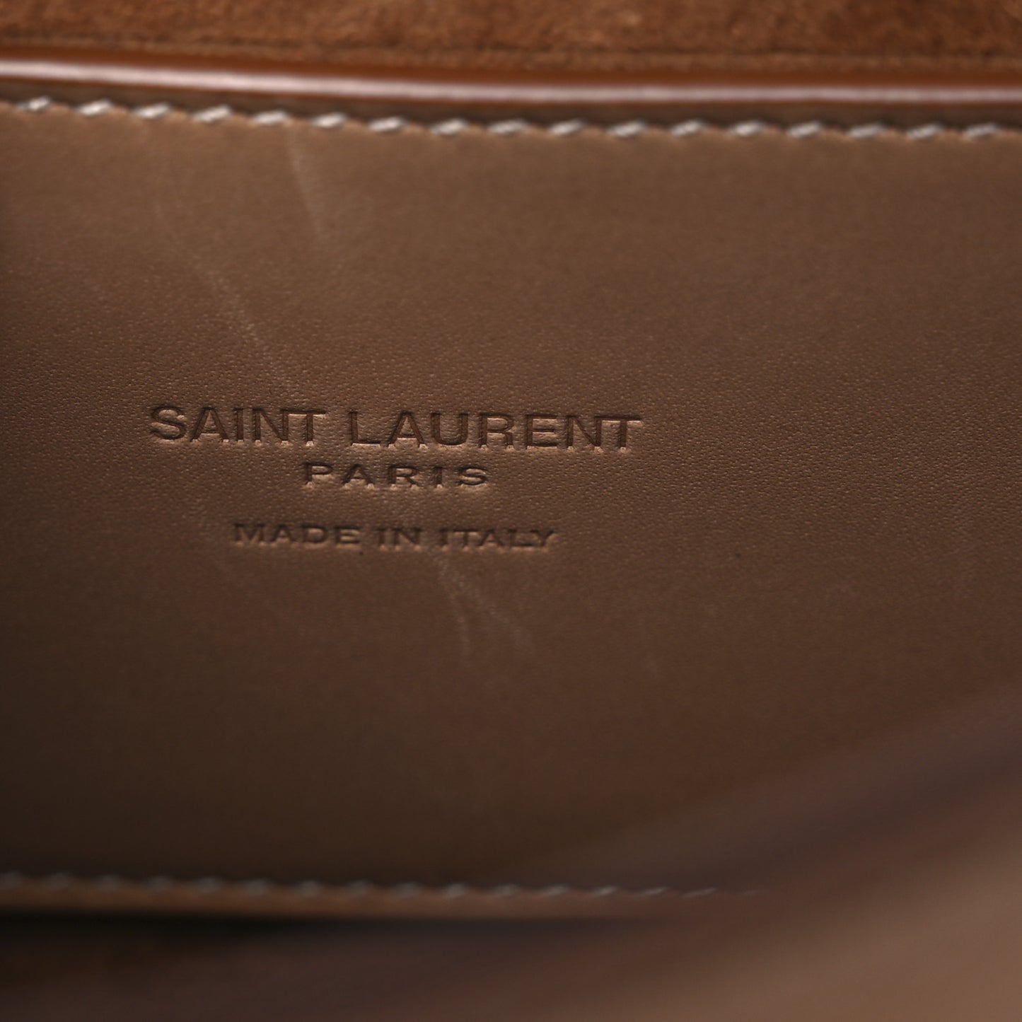 Smooth Calfskin North South Kaia Satchel Vintage Brown