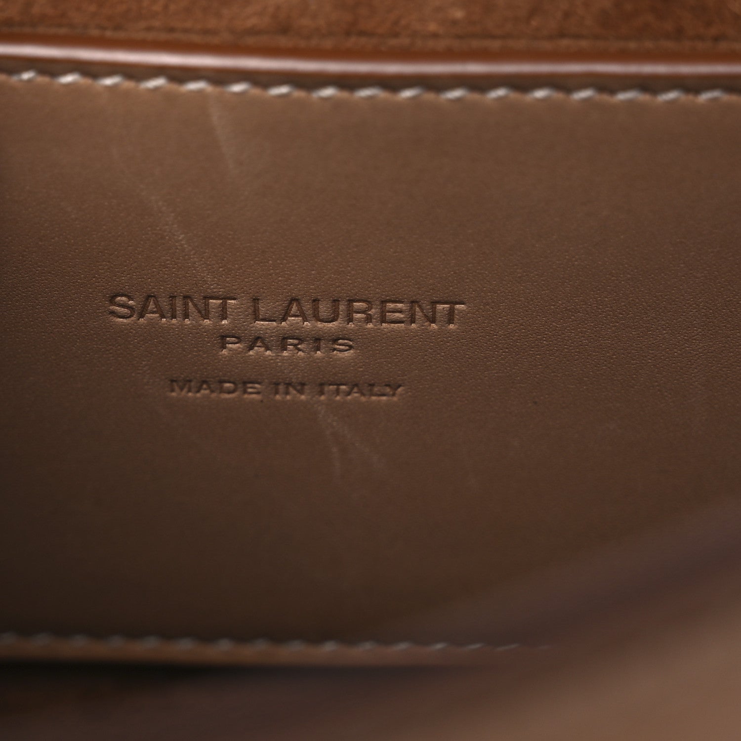 Saint Laurent Smooth Calfskin North South Kaia Satchel Vintage Brown 6 of 14