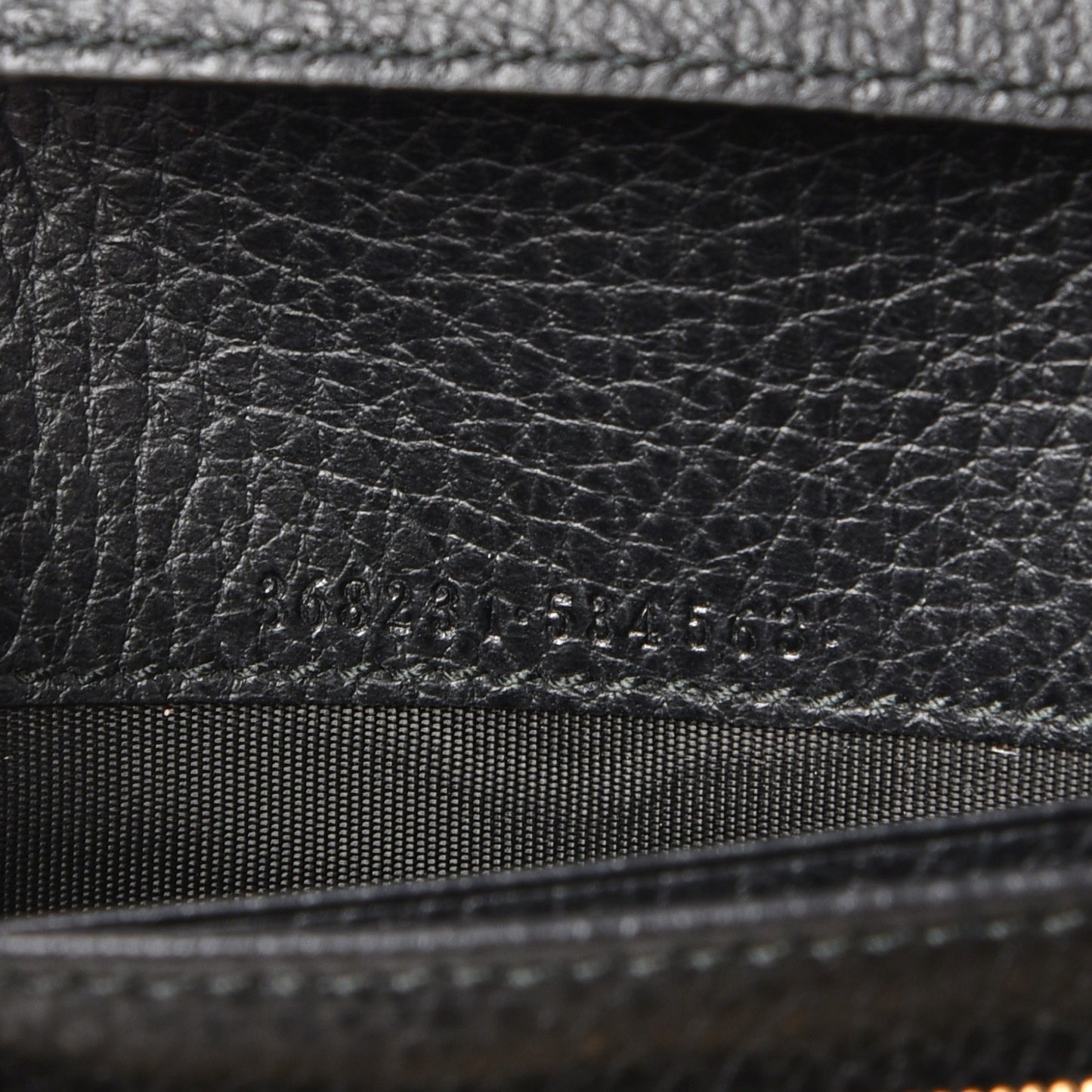 Dollar Calfskin Mini Swing Wallet Bag Black
