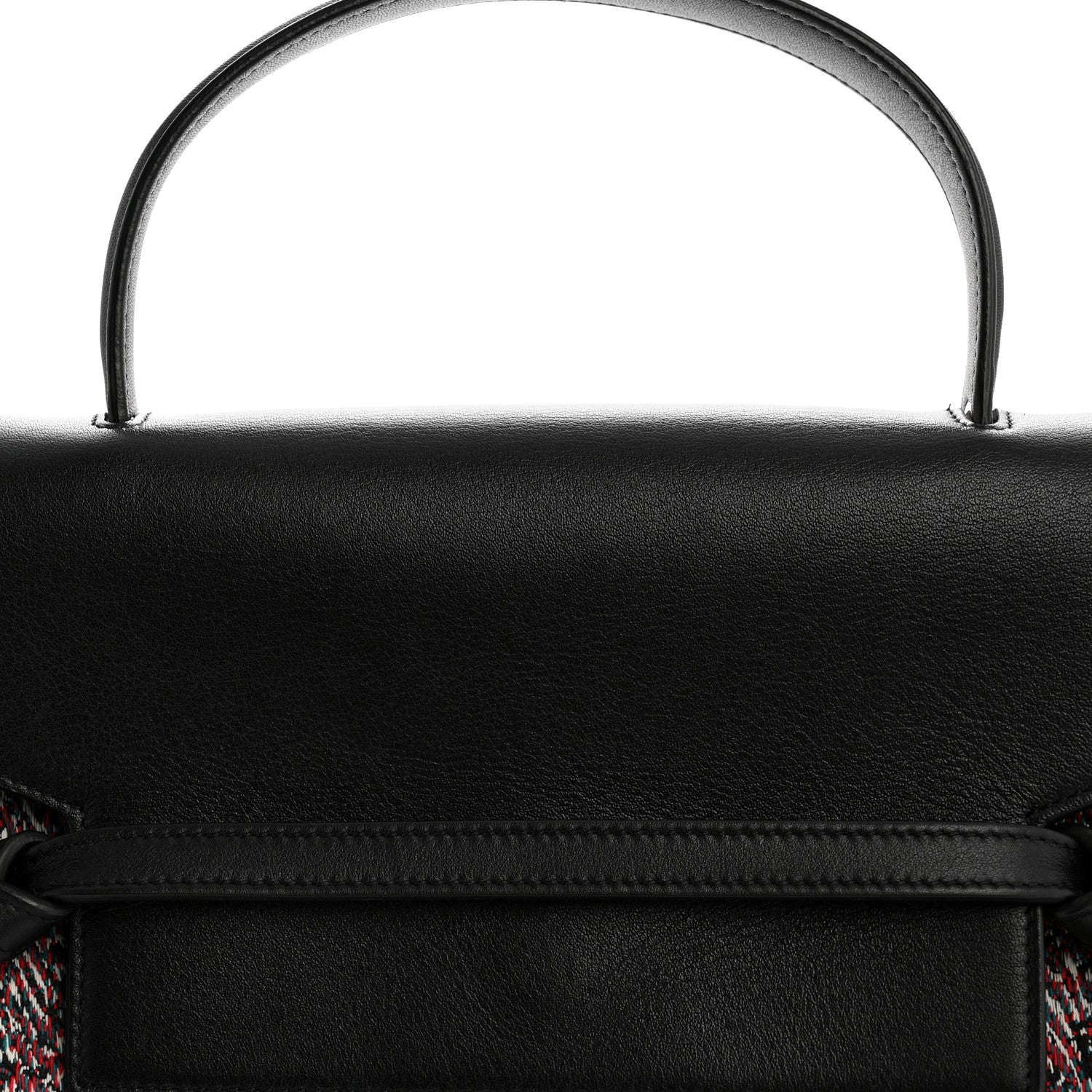 Celine Tweed Calfskin Small Belt Bag Black Multicolor 9 of 14