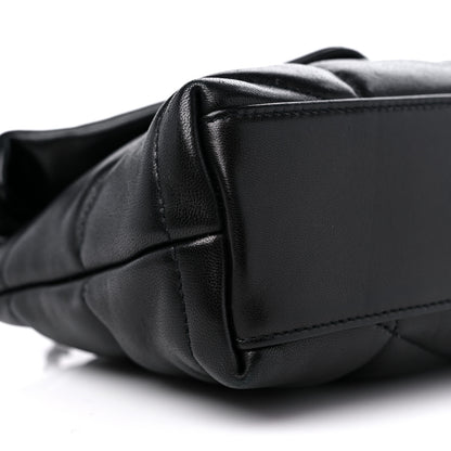 Saint Laurent Lambskin Quilted Toy Loulou Puffer Monogram Chain Satchel Black 9 of 10