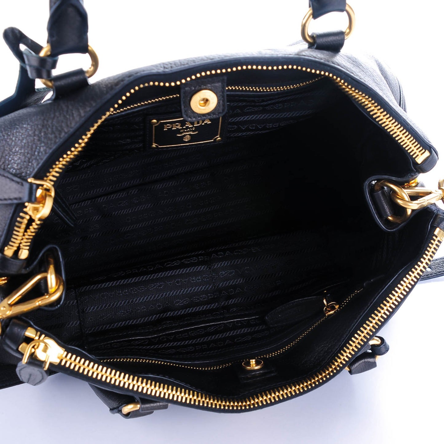 Cervo Double Zip Satchel Nero Black