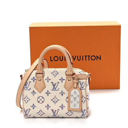 Louis Vuitton Monogram Jacquard Fabric Speedy Bandouliere 20 Multicolor Beige 10 of 10