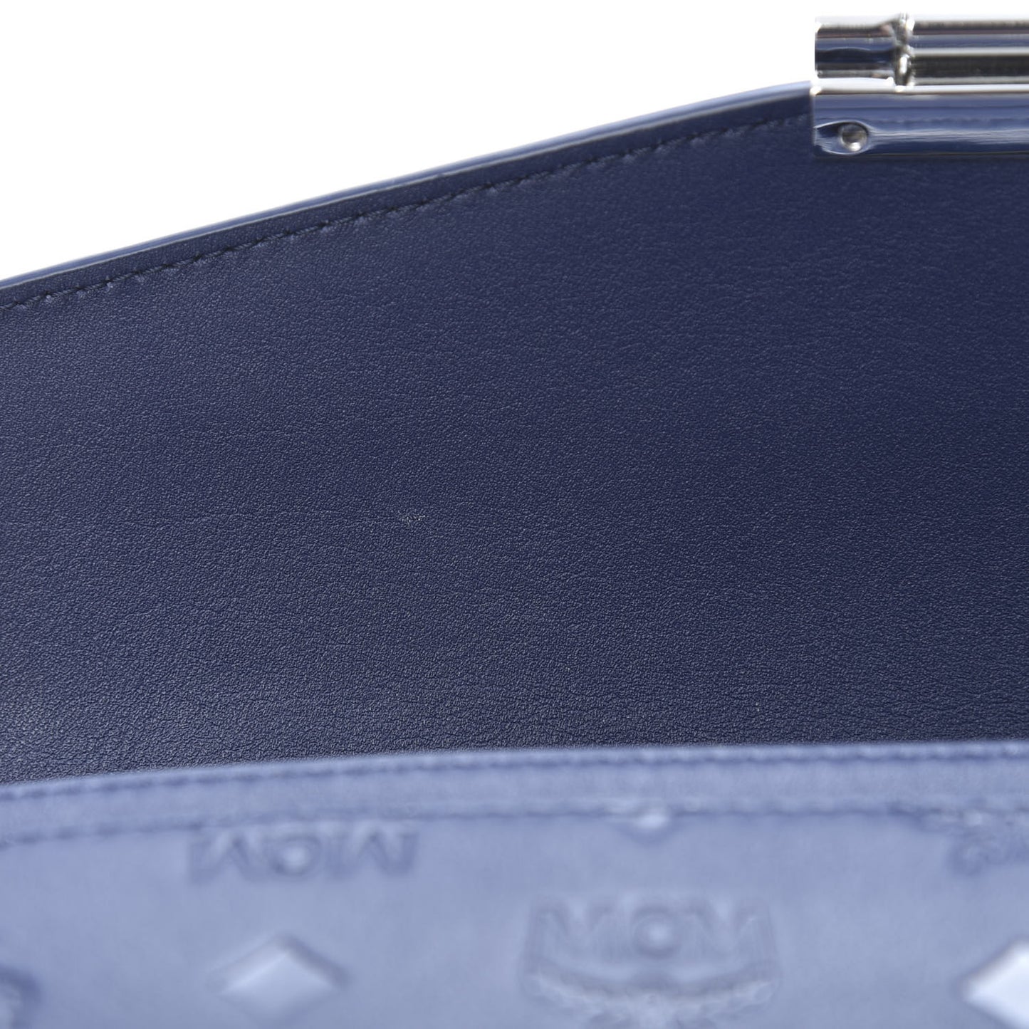 Calfskin Ottomar Monogram Medium Millie Crossbody Bag Navy Blue