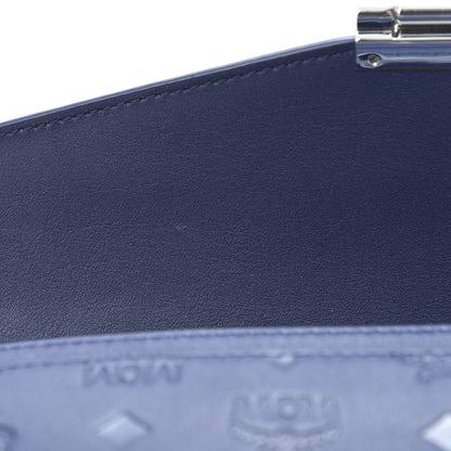 MCM Calfskin Ottomar Monogram Medium Millie Crossbody Bag Navy Blue 11 of 11