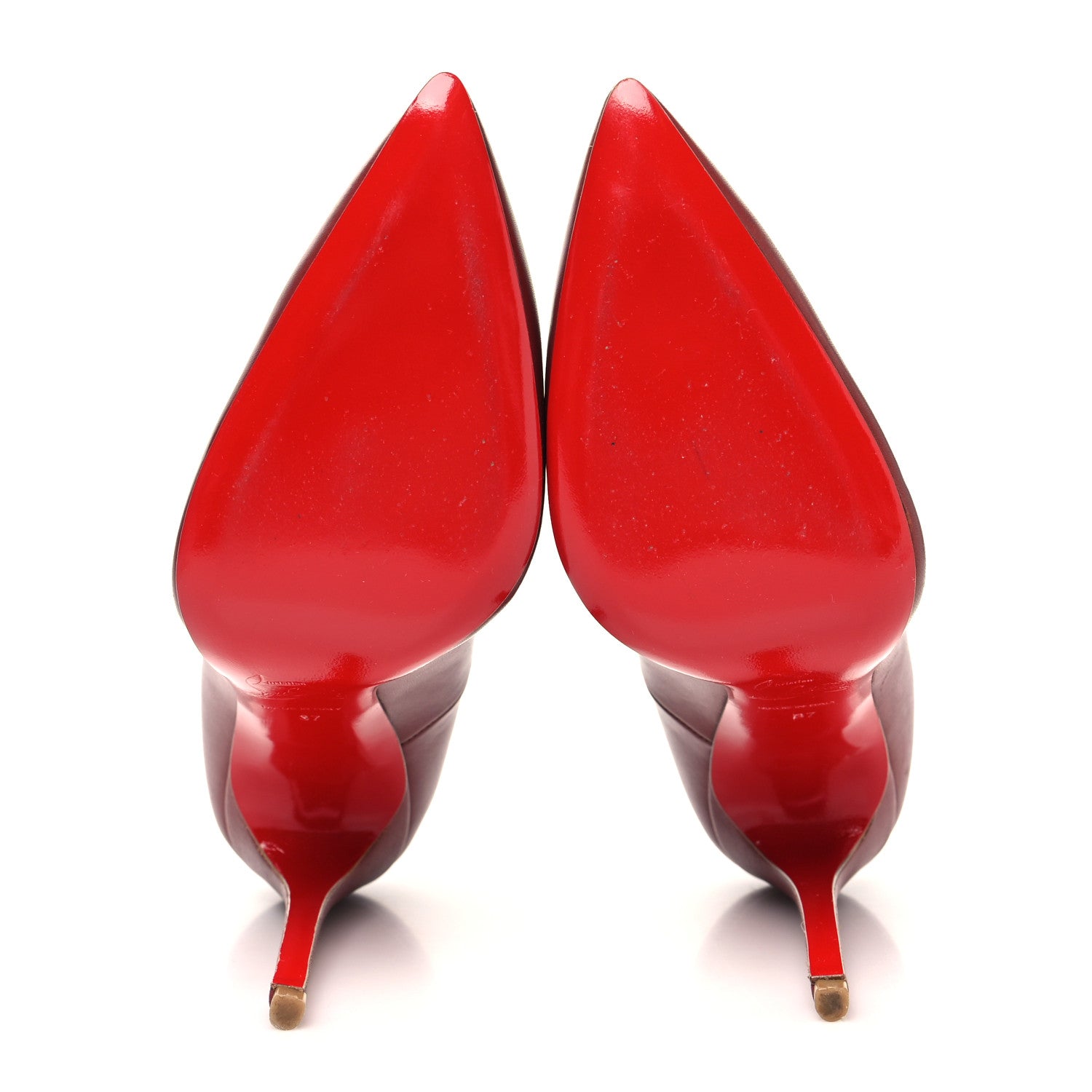 Christian Louboutin Nappa Pigalle Follies Pumps 37 Burgundy 5 of 9