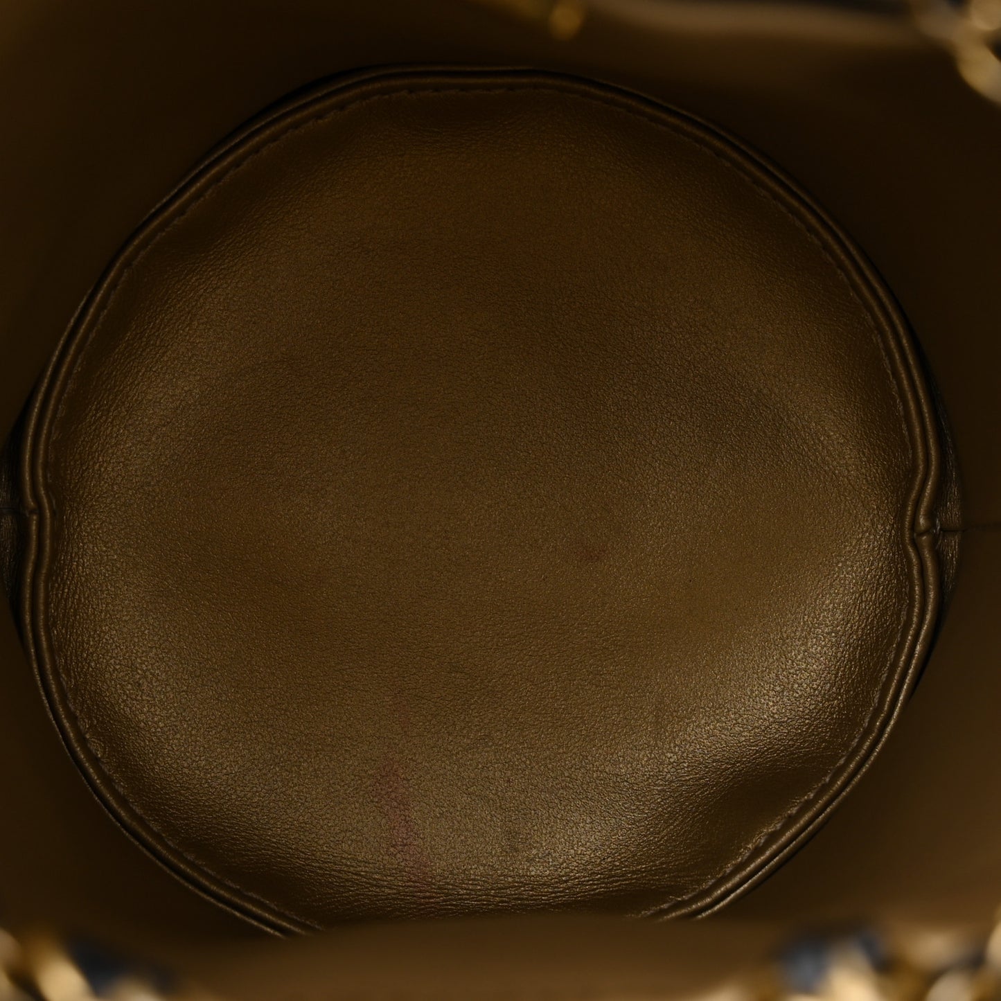 Lambskin Quilted Small Pearl Crush Bucket Bag Black