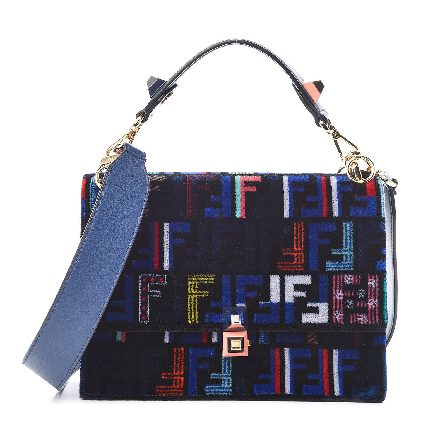 Velvet Vitello Dolce Fun Fair Kan I Shoulder Bag Blue Multicolor