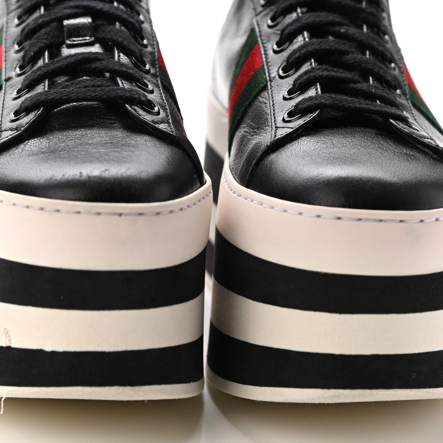 Malaga Kid Peggy Platform Sneakers 37 Black White
