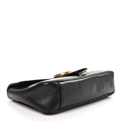 Gucci Calfskin Matelasse Medium GG Marmont Shoulder Bag Black 4 of 10
