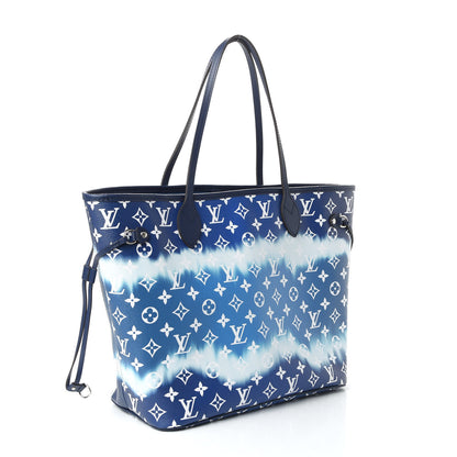 Louis Vuitton Monogram Escale Neverfull MM Blue 3 of 10