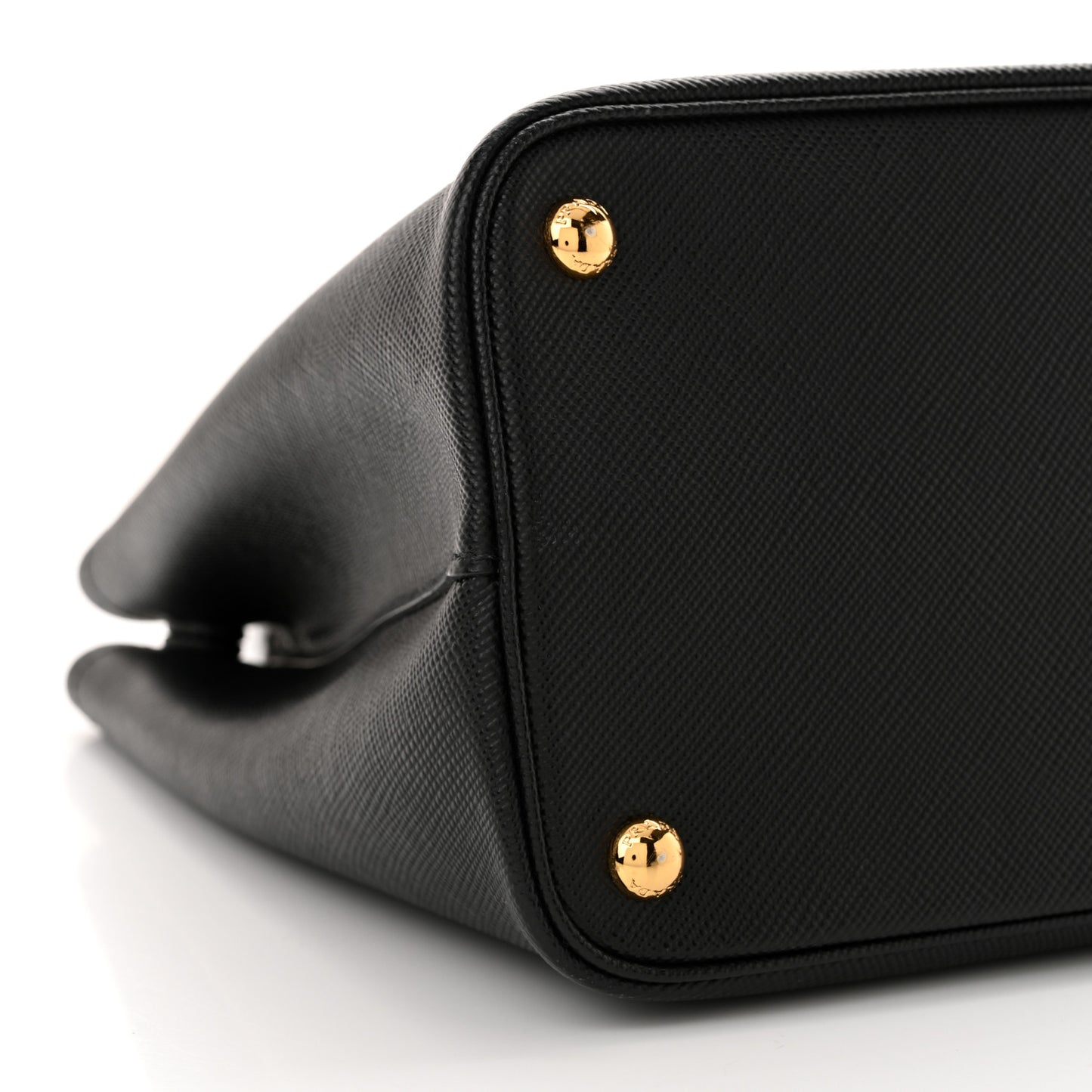 Saffiano Cuir Medium Double Bag Black Mughetto