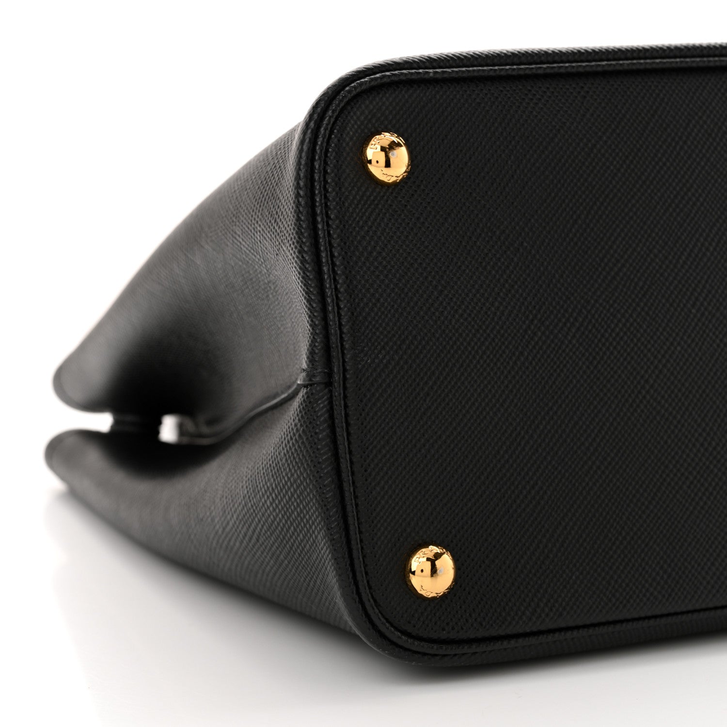 Prada Saffiano Cuir Medium Double Bag Black Mughetto 8 of 10