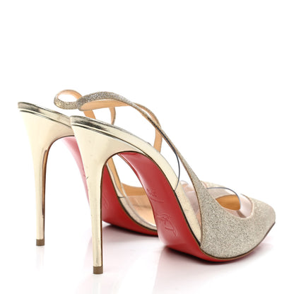 Christian Louboutin Mini Glitter PVC Specchio Optisexy 100 Pumps 37.5 Ivory Light Gold 4 of 7