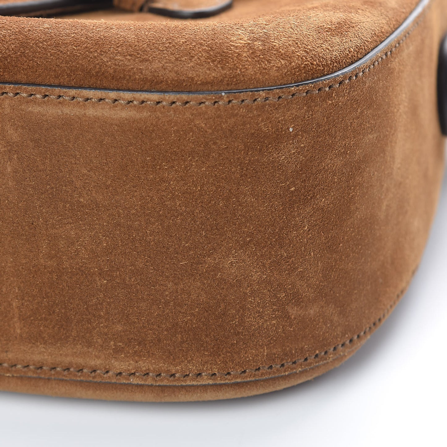 Suede Medium Lady Web Shoulder Bag New Marron