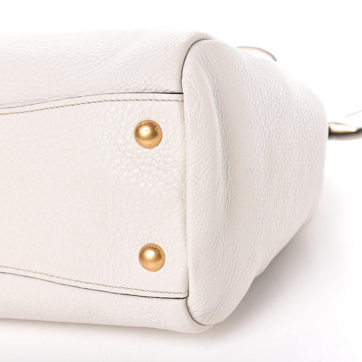 Vitello Daino Shopping Tote White