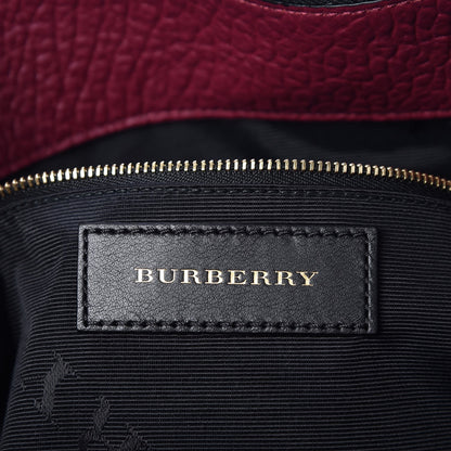 Burberry Heritage Grain Check Embossed Medium Dewsbury Tote Dark Plum 6 of 8