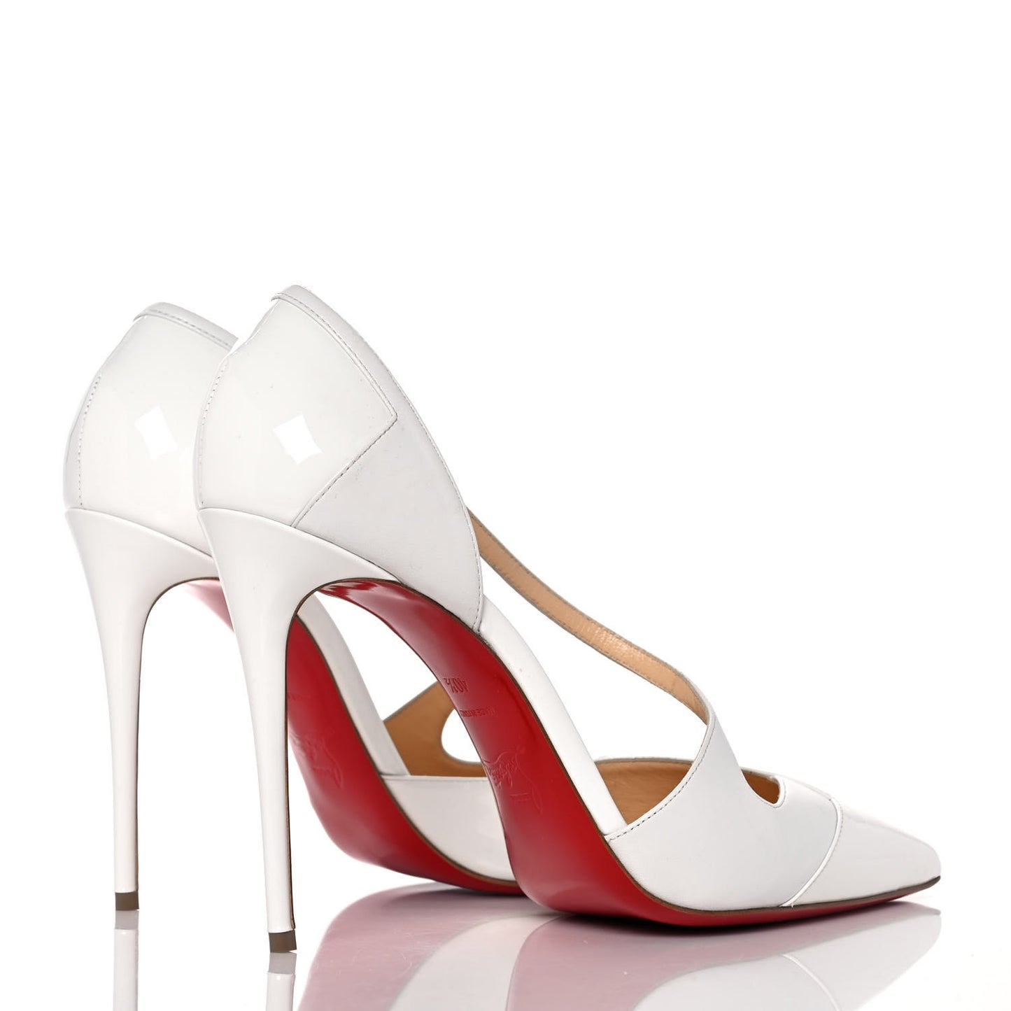 Patent Kid Round And Square 100 Pumps 40.5 Bianco