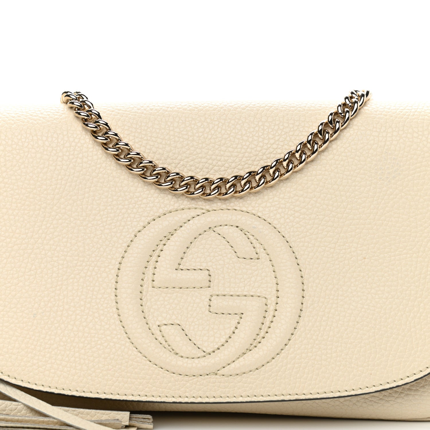 Gucci Cellarius Calfskin Medium Soho Flap Crossbody Ivoire 8 of 10