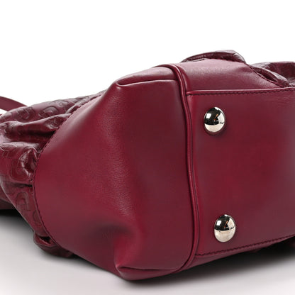 Gucci Horsebit Embossed Full Moon Tote Red 9 of 10