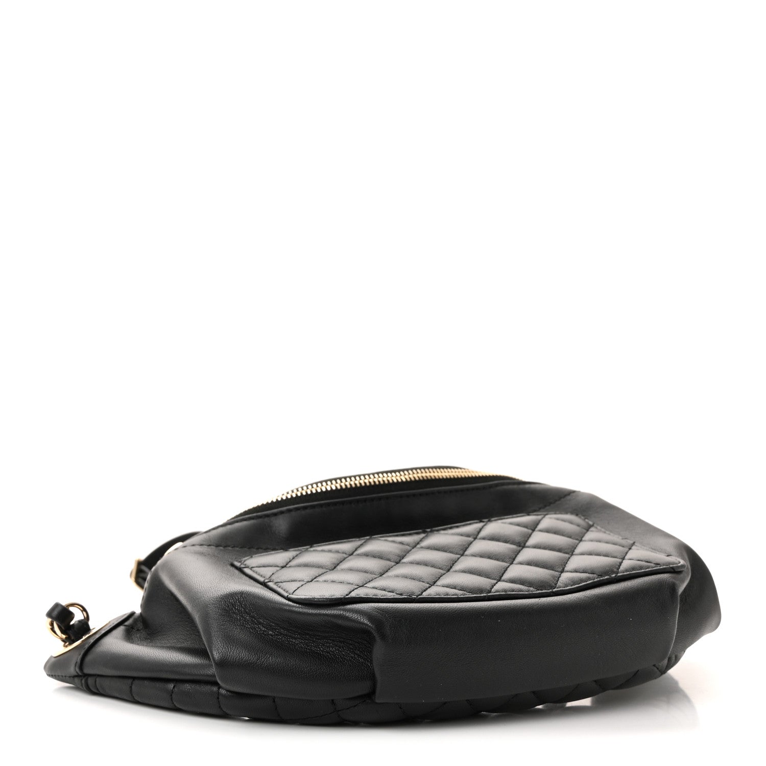Chanel Lambskin Quilted Waist Bag Fanny Pack Black 4 of 11