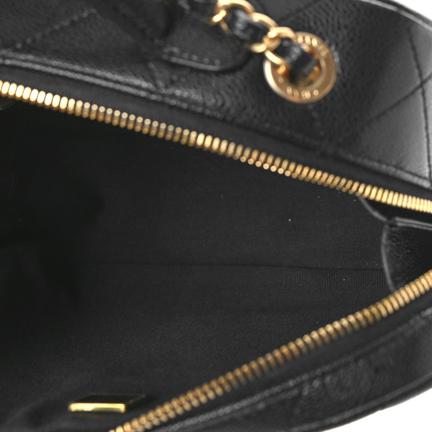 Chanel Caviar Quilted CC Top Handle Vanity Case Black 5 of 9