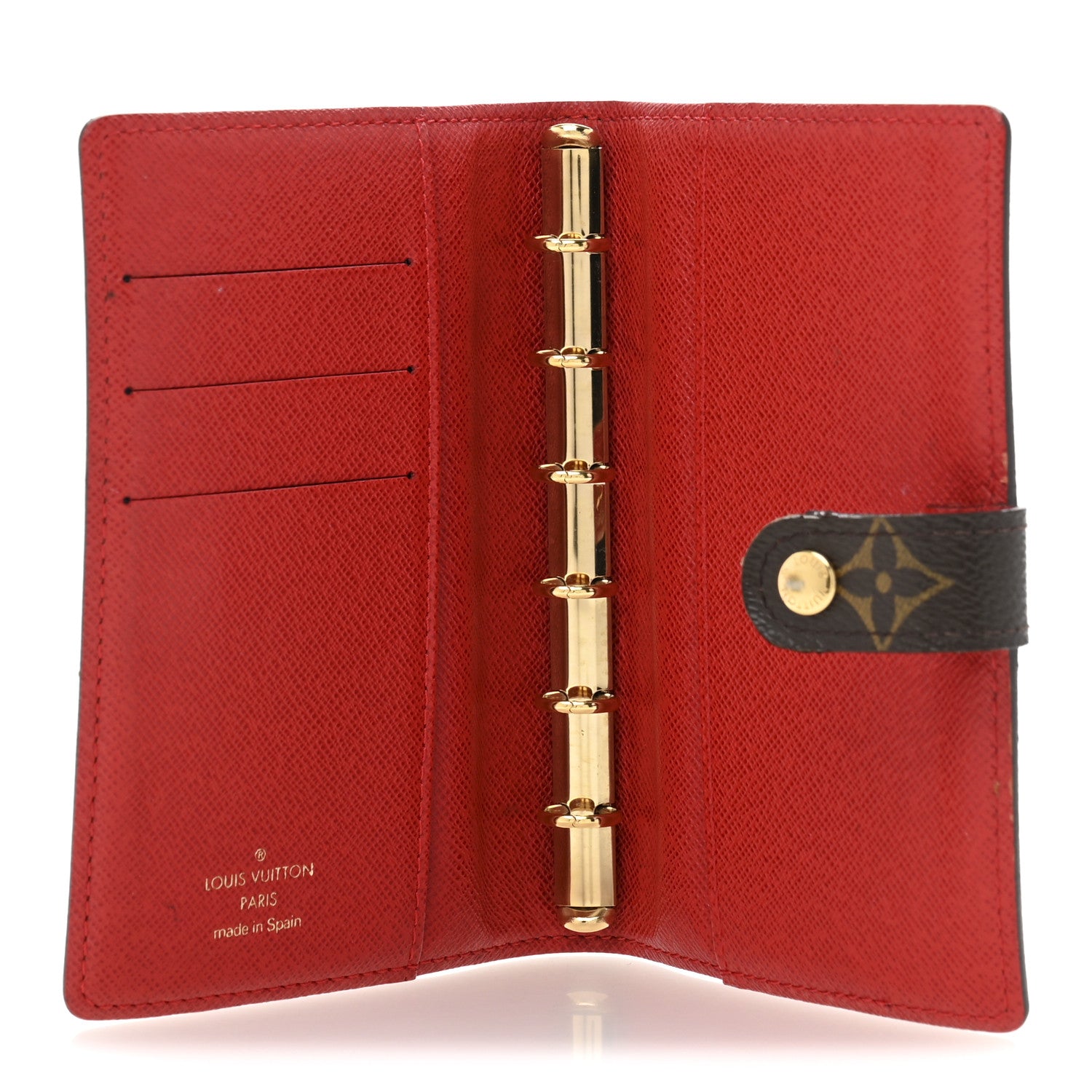 Louis Vuitton Monogram Groom Small Ring Agenda Cover Red 5 of 10