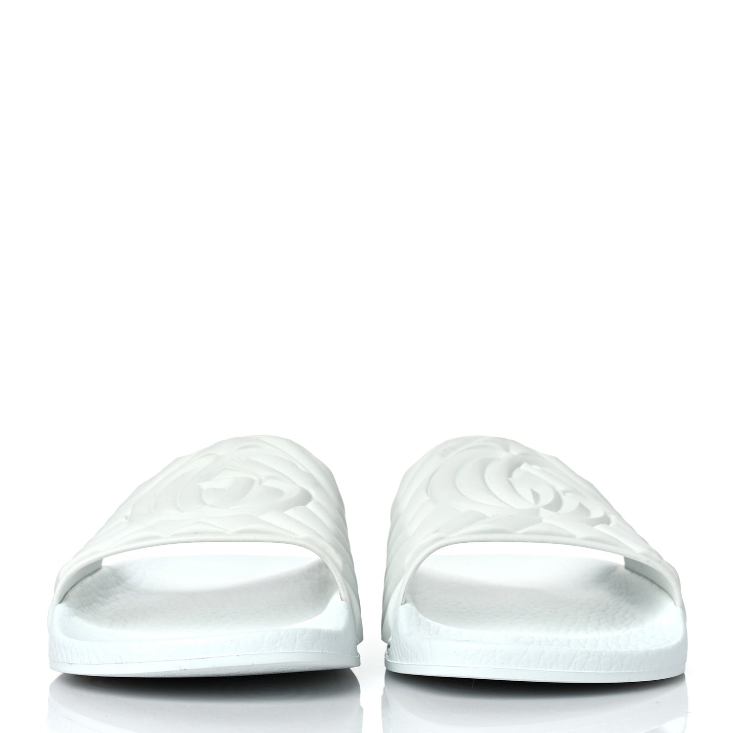 Rubber Matelasse Womens Slide Sandals 35 Great White