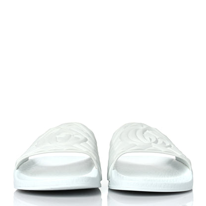 Gucci Rubber Matelasse Womens Slide Sandals 35 Great White 2 of 8