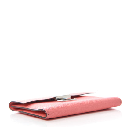 Hermes Chevre Mysore Mini Clic Card Holder Rose D'Ete 4 of 6