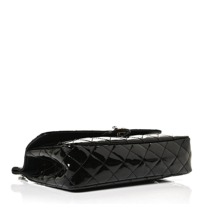 Chanel Patent Quilted Jumbo Diagonal CC Flap Black 4 of 12
