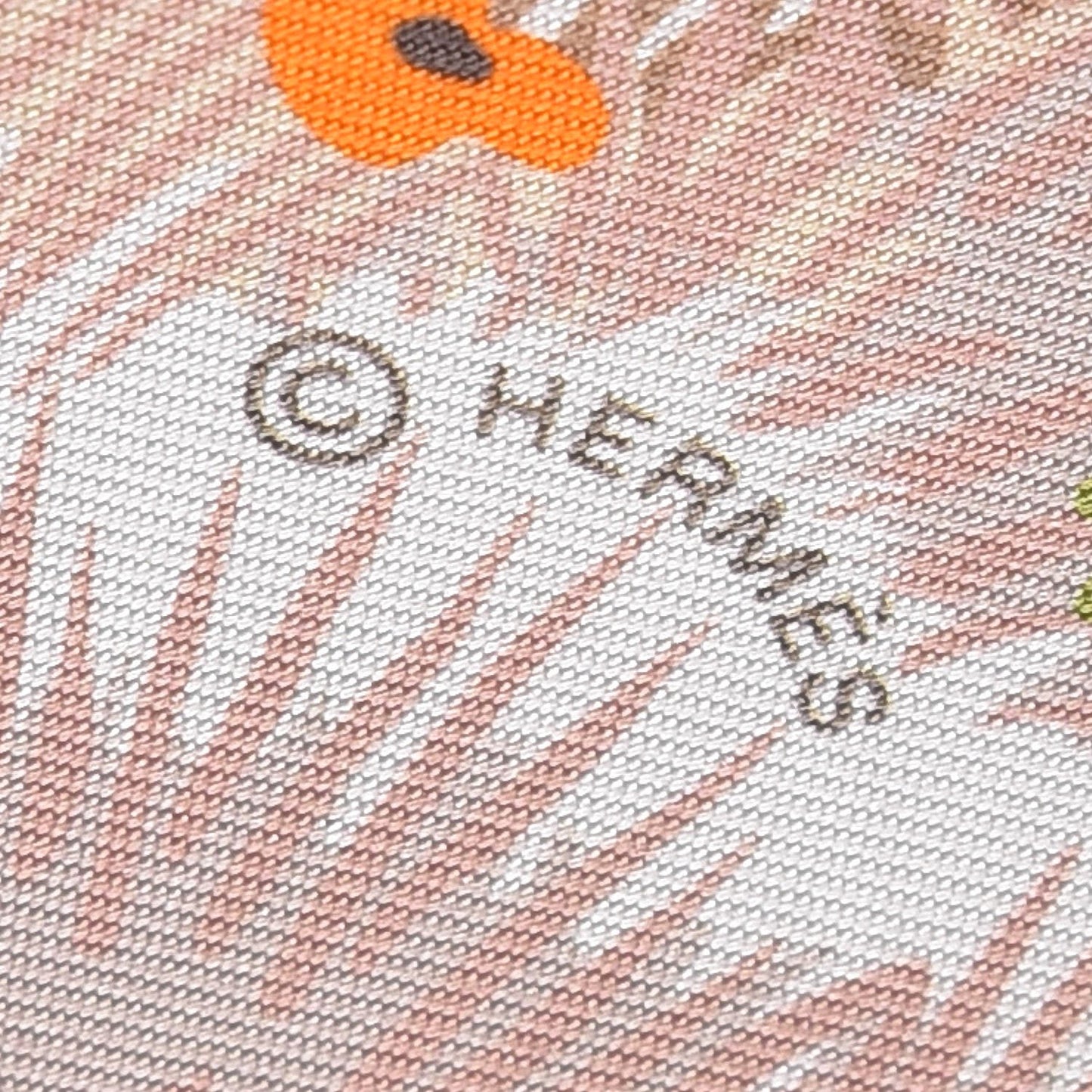 Silk Dans Un Jardin Anglais Twilly Orange Beige Rose Kaki