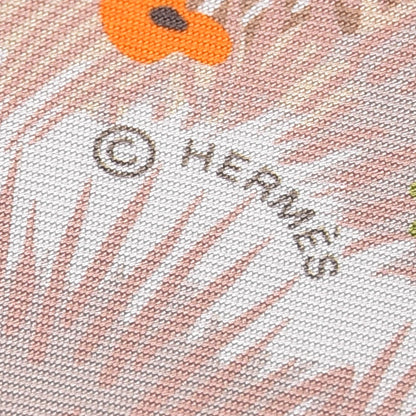 Hermes Silk Dans Un Jardin Anglais Twilly Orange Beige Rose Kaki 4 of 5