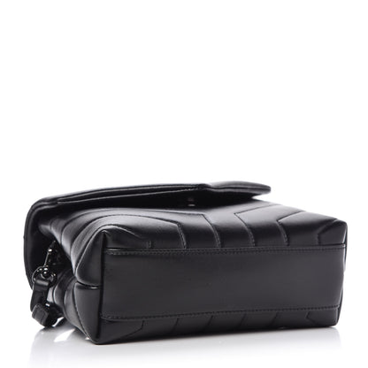 Saint Laurent Calfskin Y Quilted Monogram Toy Loulou Crossbody Bag Black 4 of 10