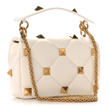 Valentino Garavani Nappa Medium Roman Stud Shoulder Bag Ivory 3 of 10