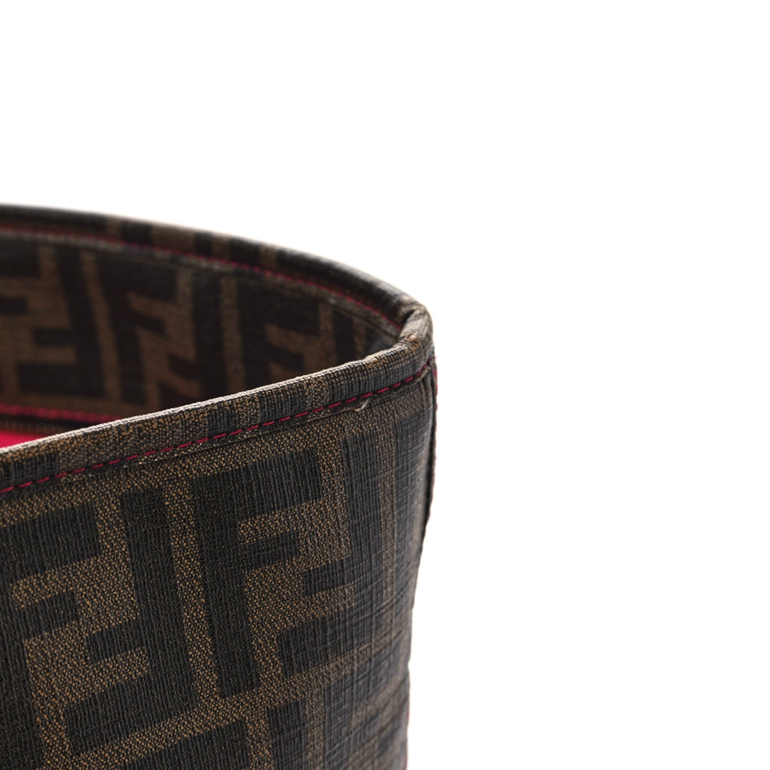 Fendi Zucca Spalmati Large Roll Tote Tobacco Fuxia 10 of 12