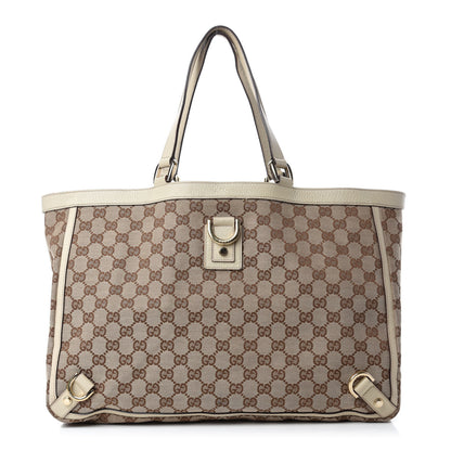 Gucci Monogram Large Abbey Tote Off White 1 of 10