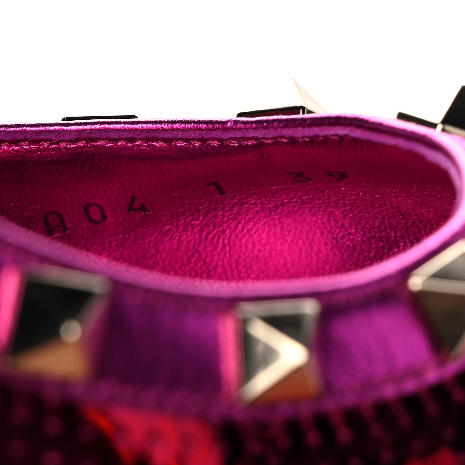 Valentino Garavani Metallic Nappa Sequin Liquid Metal Rockstud 85mm Pumps 39 Pink Orchid 9 of 12