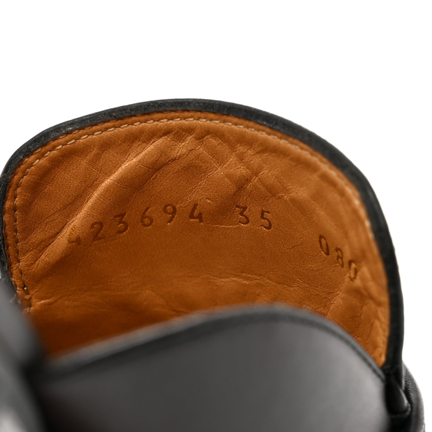 Calfskin Web Womens Peyton GG Slippers 35 Black