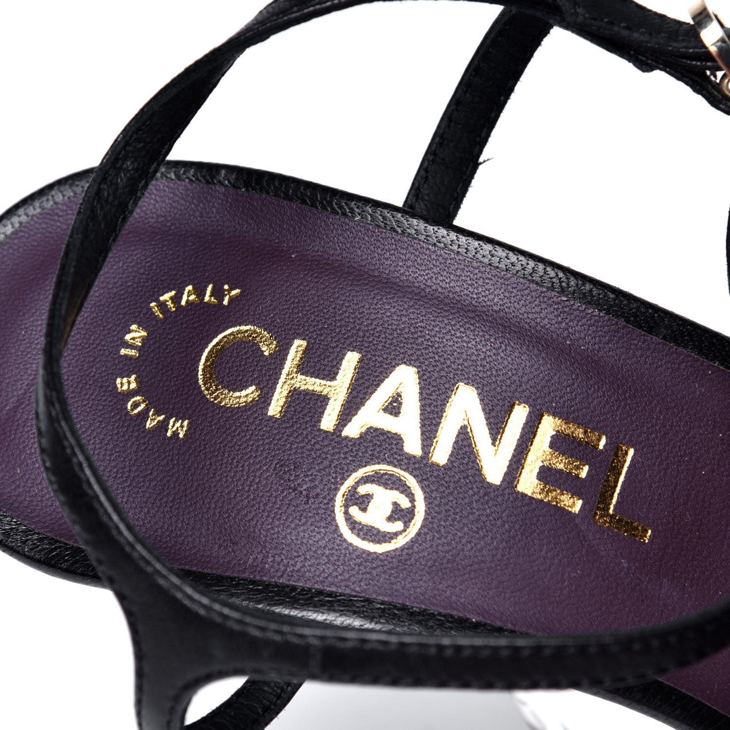 Chanel Lambskin Patent CC Light Bulb Heels 36 Black 6 of 6