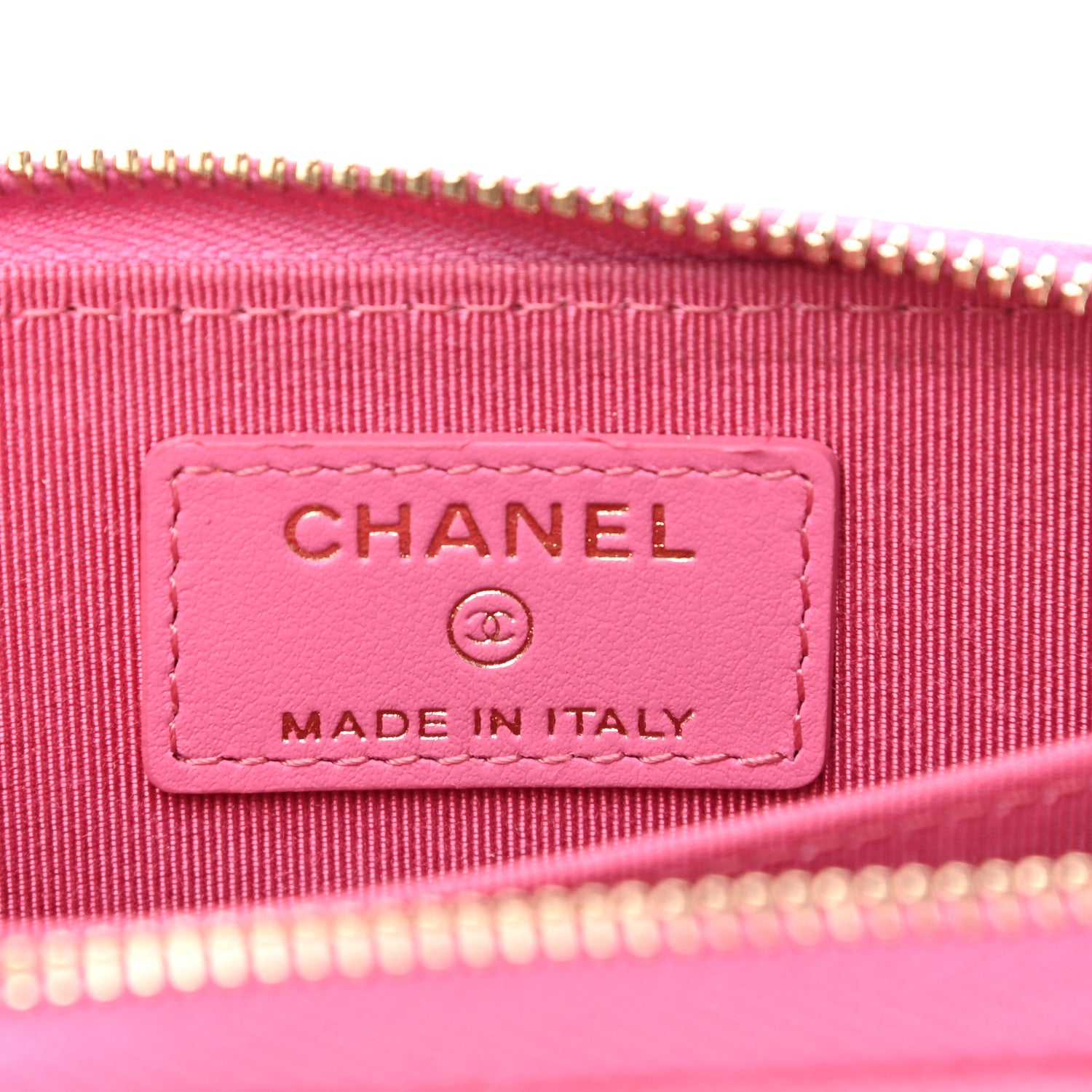 Chanel Caviar Quilted Zip Coin Purse Pink 6 of 8